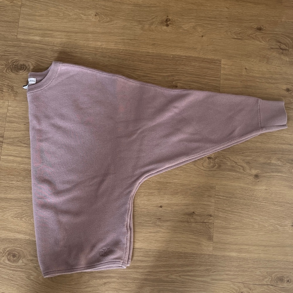 Calvin Klein Dusty Pink Asymmetrical Pullover sweatshirt cotton